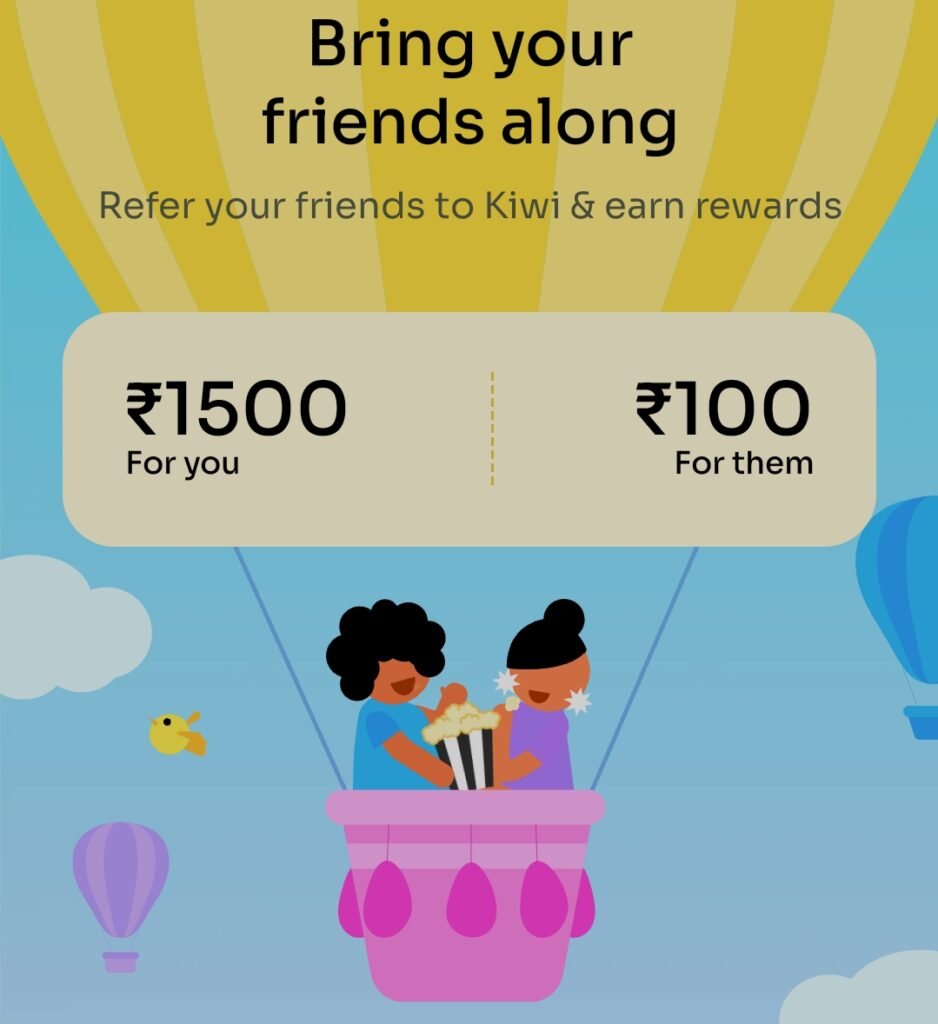 Kiwi Referral Code Signup Offer | Get ₹100 on Signup