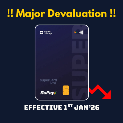 supercard pro devaluation, Axis Supermoney cashback update