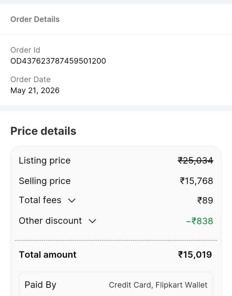 Flipkart Gold Order at 12,859 per gram