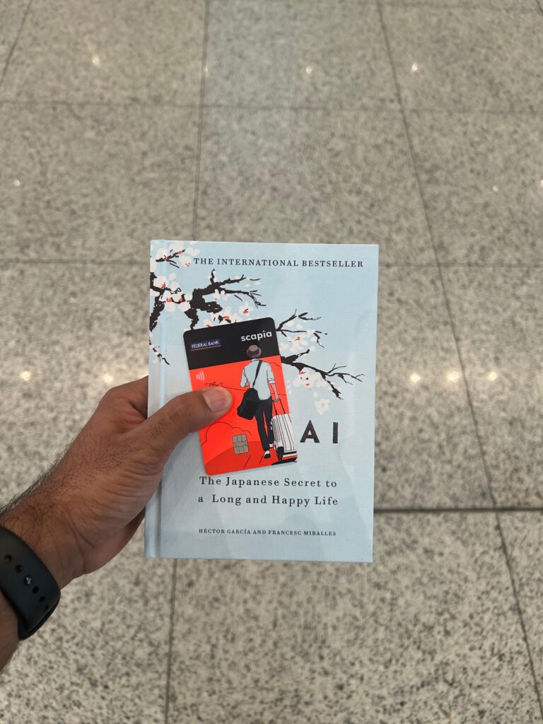 Free Shopping at Delhi Airport with Scapia Airport Privileges (IKIGAI Book)