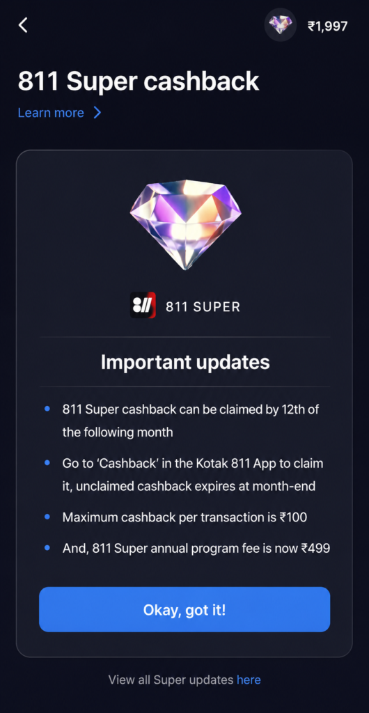 Kotak 811 Super Update (May, 2026)