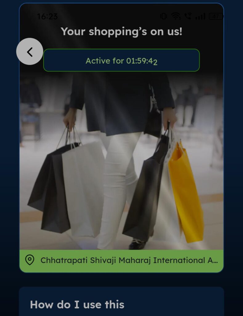 Scapia Airport Privilege - Shopping Offer Activated