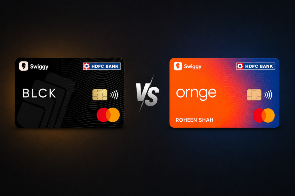 Swiggy HDFC Card BLCK vs ornge